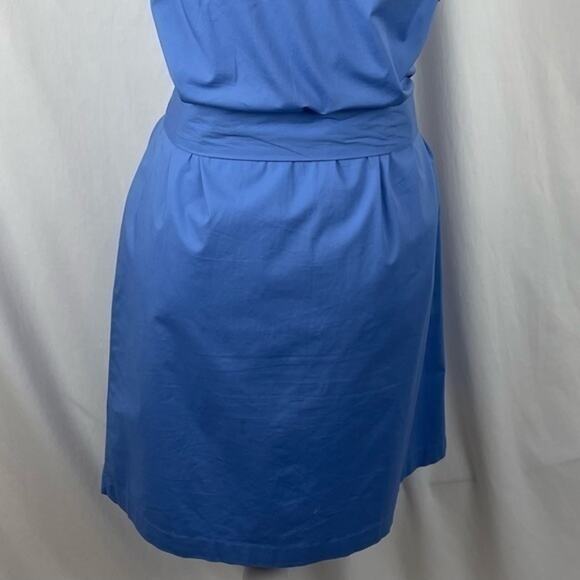 Michael Kors Azure‎ Blue Ruffled Dress With Fabric Belt NWOT Size XS - Picture 7 of 11